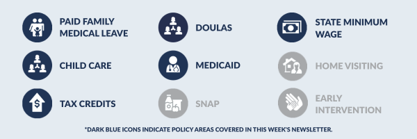Legend of what Legislative Trends topics are covered this week